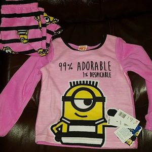 Despicable Me Minion pajamas girls 6 NWT